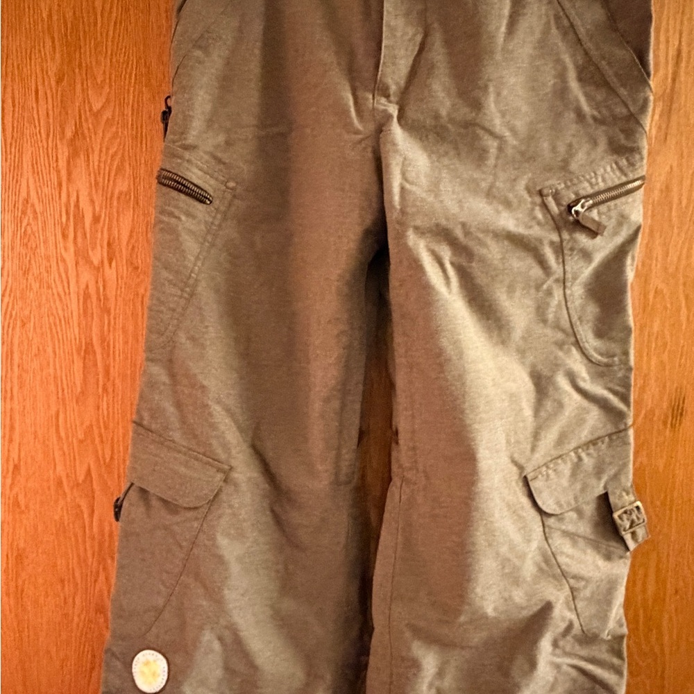 Burton Brown Snowboarding Pants with Button Detail